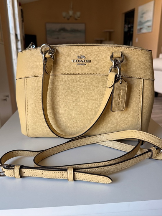 Coach Handbags - Coach Yellow Pebble Leather Crossbody